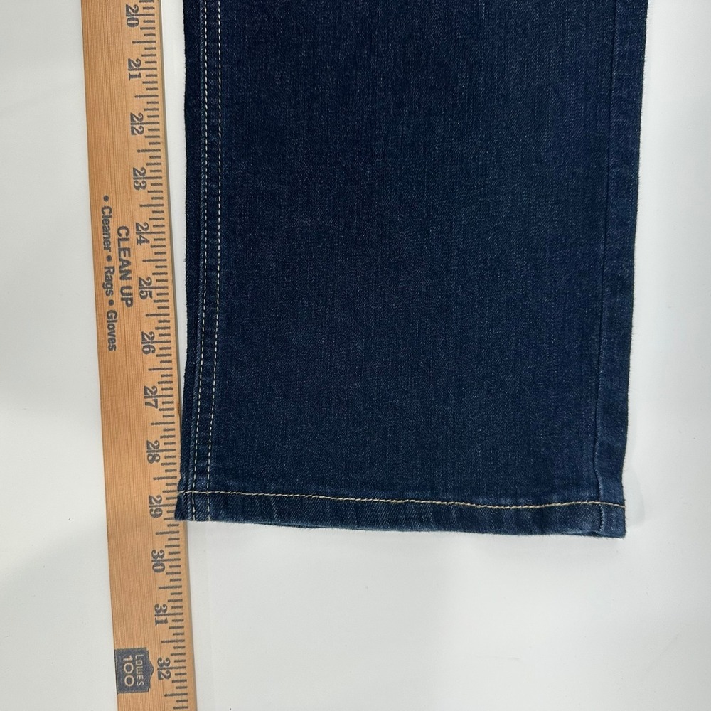 W62 Jeans Womens 18 Blue Denim Signature Fit Straight Leg Stretch Rhinestone - Picture 9 of 11